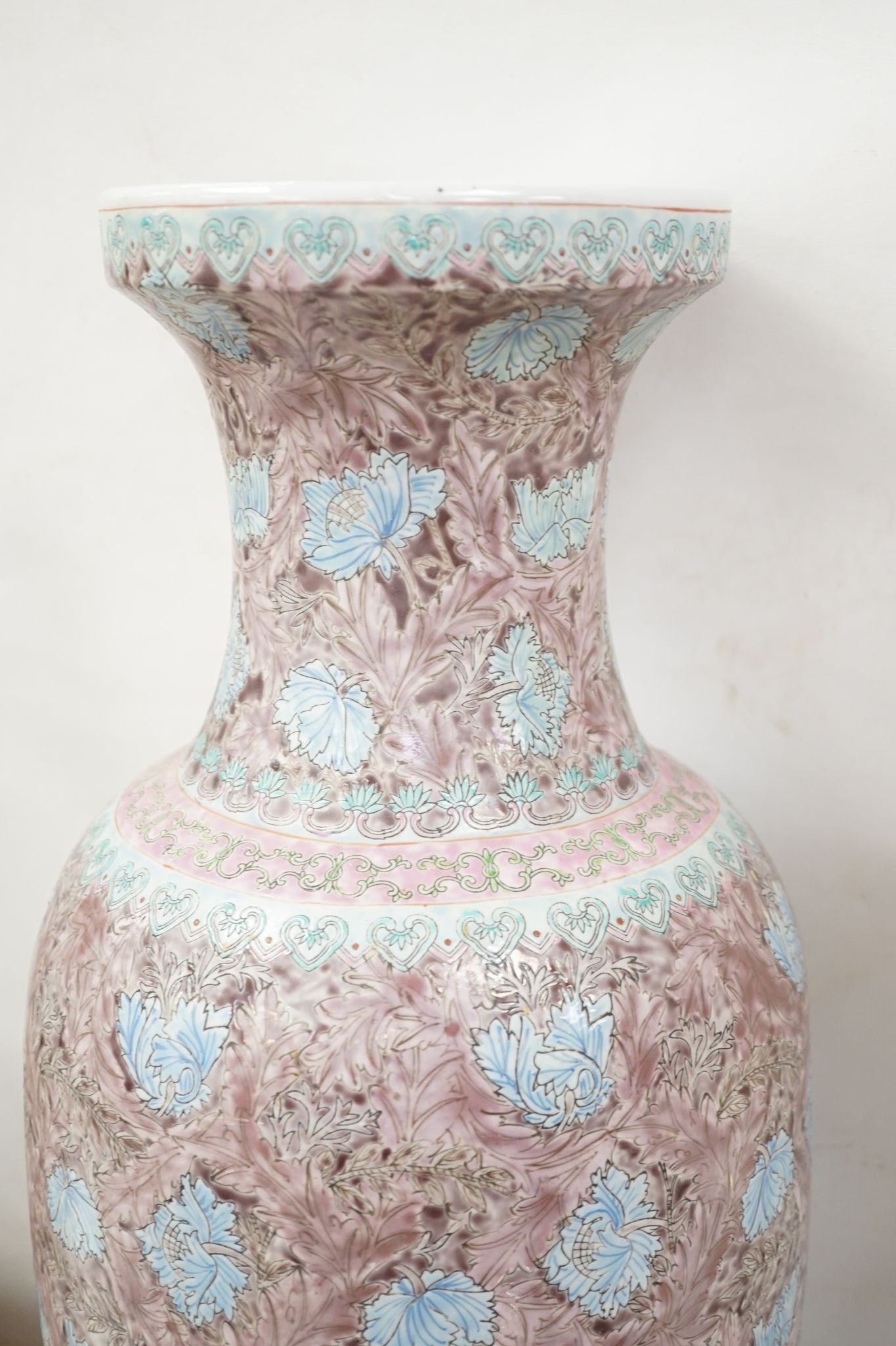 A large Chinese enamelled porcelain vase, 62cm